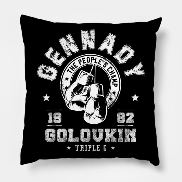 Gennady Golovkin - GGG Pillow by CulturedVisuals