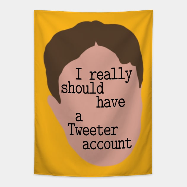 Dwight Schrute Really Should Have a Tweeter Account Tapestry by Xanaduriffic