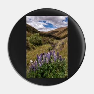 A Crown of Lupins Pin