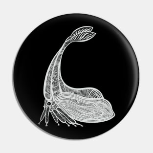 Treehopper Ink Art - Y-Horned Treehopper - insect design Pin