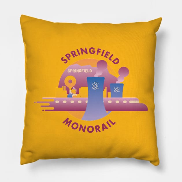 Springfield Monorail Pillow by winstongambro