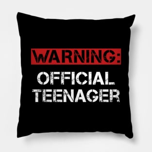 Official Teenager T-Shirt - Funny 13th Birthday Gift Pillow