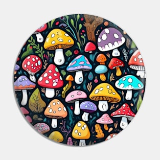 colorful mushrooms Pin