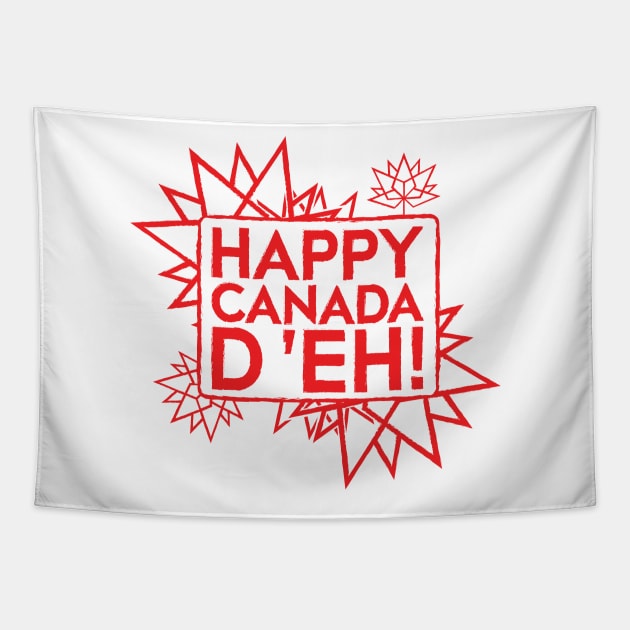 Happy Canada Day 2018 Tapestry by Roufxis