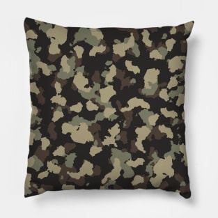 Green Camouflage Pattern Pillow