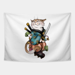 samurai cat Tapestry