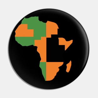 Africa Map, Kente Pattern Pin