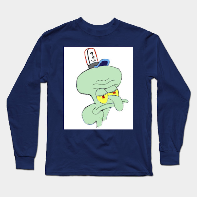 Squidward Painting Spongebob Long Sleeve T Shirt Teepublic