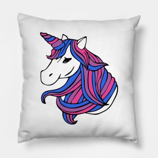 Bisexual Flag Unicorn Pillow