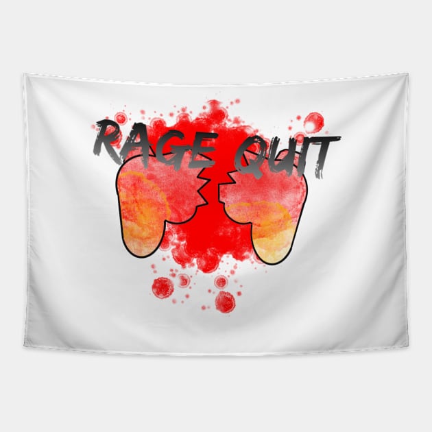 Rage Quit Tapestry by Gavlart