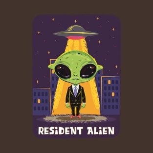 Resident alien UFO and night skies T-Shirt