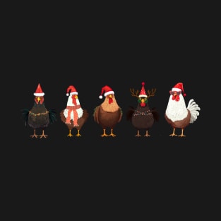 Chicken Christmas Lights Matching Family Xmas Gift T-Shirt