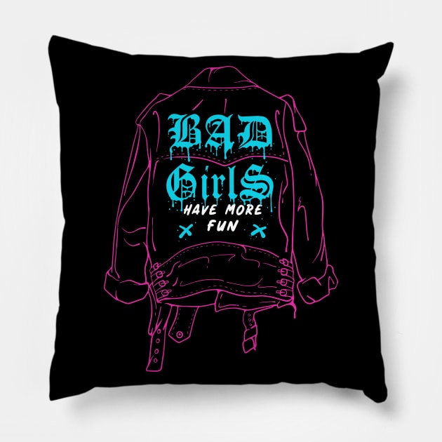 Bad Girl's Club Pillow by CHAKRart