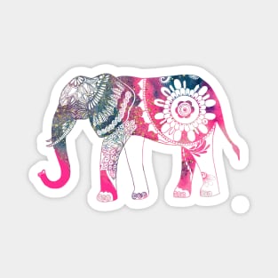 Mandala Elephant Splash Magnet