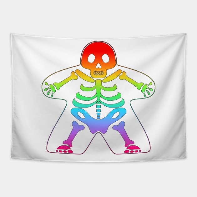 Skeleton Meeple - Rainbow Tapestry by Board Game Blitz