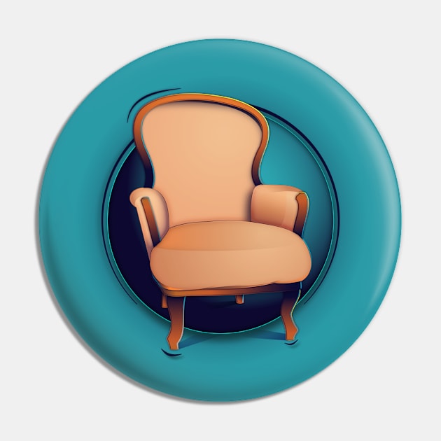 Sofa and Circle Pin by euiarts