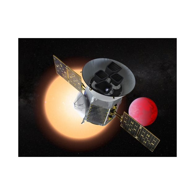 Transiting Exoplanet Survey Satellite, illustration (C038/5577) by SciencePhoto