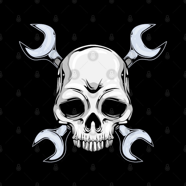 Mechanic Tool with Skull Symbol by Markus Schnabel