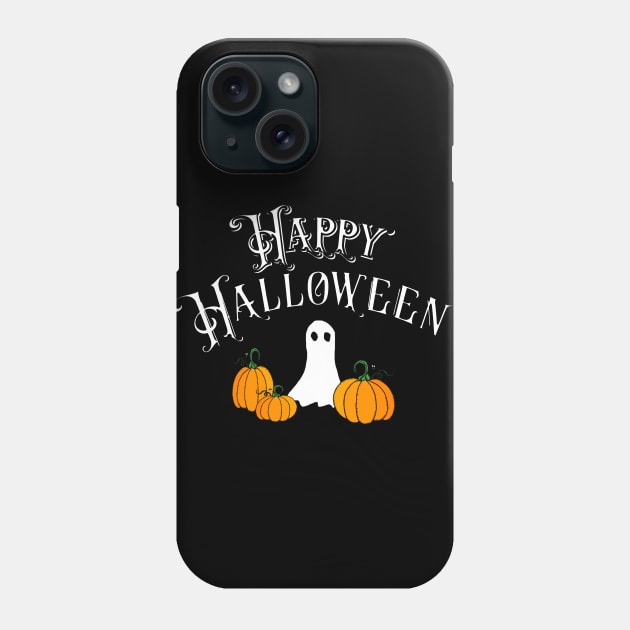 Happy Halloween Ghost Pumpkin Phone Case by letnothingstopyou
