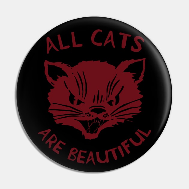 All Cats Are Beautiful - ACAB, Leftist, Socialist, Anarchist Pin by SpaceDogLaika