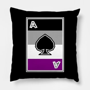 Asexual Pride - Ace of Sexuality Card - Ace Sexual - Spades - Asexual Pillow