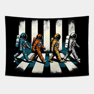 Retro Astronaut Outer Space Funny Space Tapestry