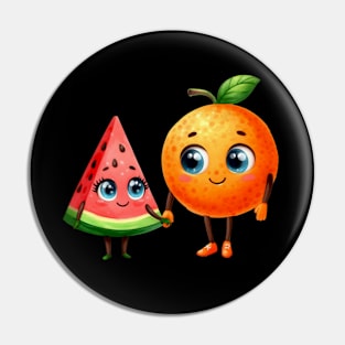 Watermelon and Orange Pin