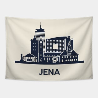 Skyline emblem of Jena, city in Thuringia, Germany Tapestry