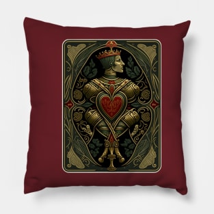 Jack of Hearts Art Nouveau Style Pillow