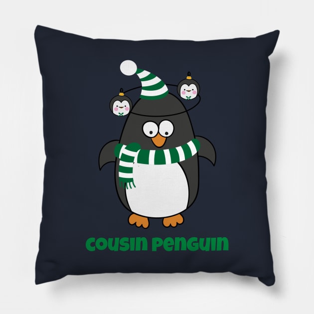 Christmas Penguin Pajama Costume Cousin Penguin Shirt T-Shirt Pillow by DDJOY Perfect Gift Shirts