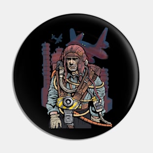 Dieselpunk pilot Pin