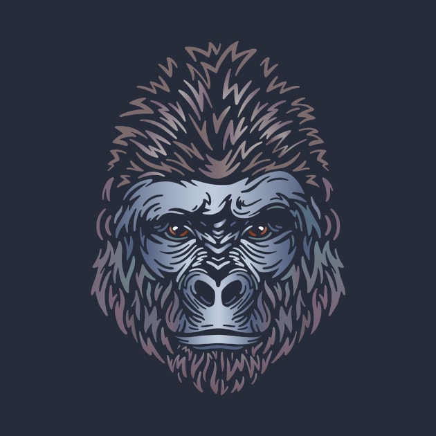 Gorilla Face by JunkyDotCom