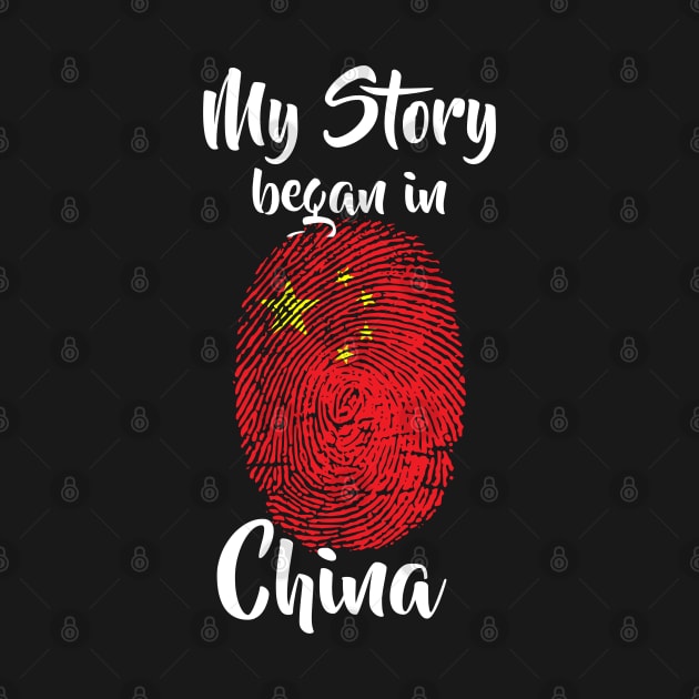 China Flag Fingerprint My Story DNA Chinese by Your Culture & Merch