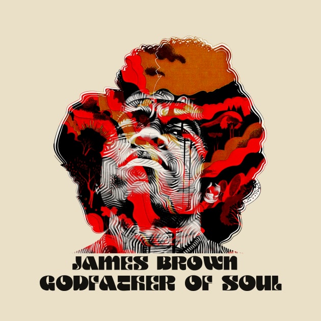 James brown godfather of soul graphic by HAPPY TRIP PRESS