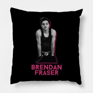 Brendan fraser\\retro fan art Pillow