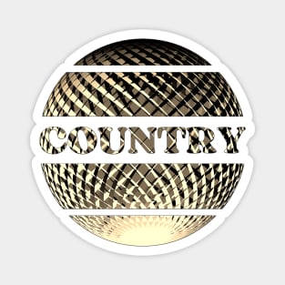 Country music disco ball in gold Magnet