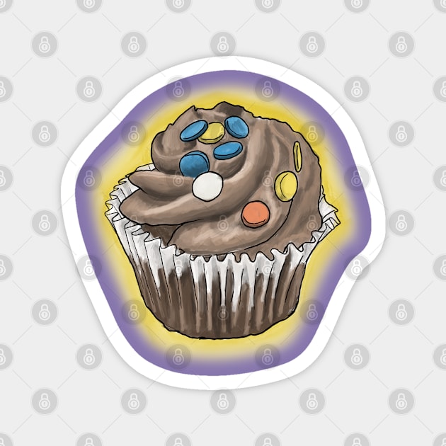 Chocolate Cupcake Magnet by famousdinosaurs