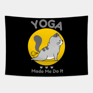 Yoga Made Me Do It Tapestry