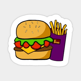 Burger and Fries Magnet