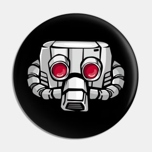 retro robot face Pin