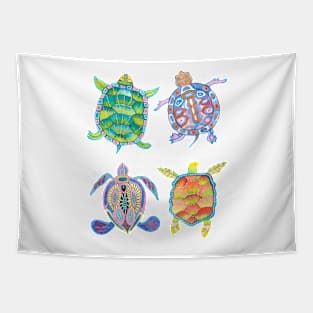 Sea turtles tropical theme Tapestry