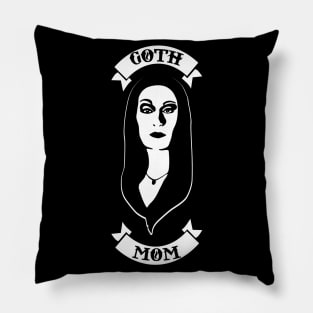 Morticia Addams Goth Mom Funny Halloween Mothers Day Gift Pillow