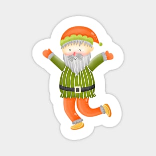 Santa claus dancing. Magnet