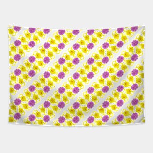 Floral yellow-lilac pattern Tapestry