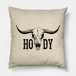 Howdy and skull Pillow