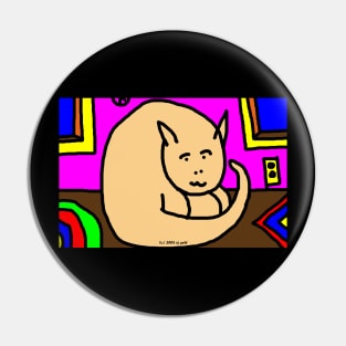 Cartoon Cat at Home Pin