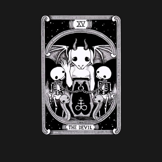 The Devil Tarot card by Marcies Art Place