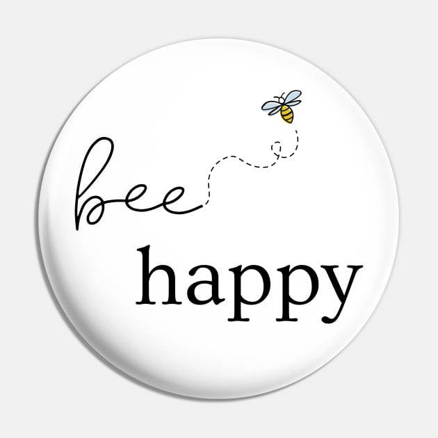 Bee Happy Punny Pin by julidoesart
