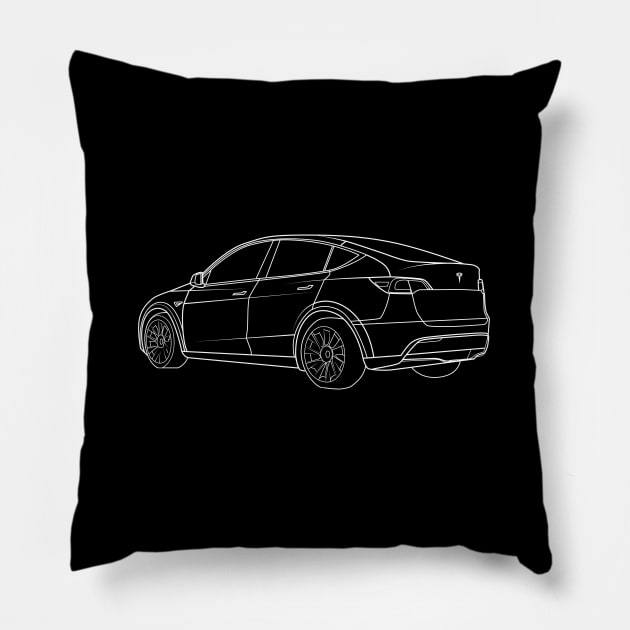 Model Y R Pillow by Sirenarts