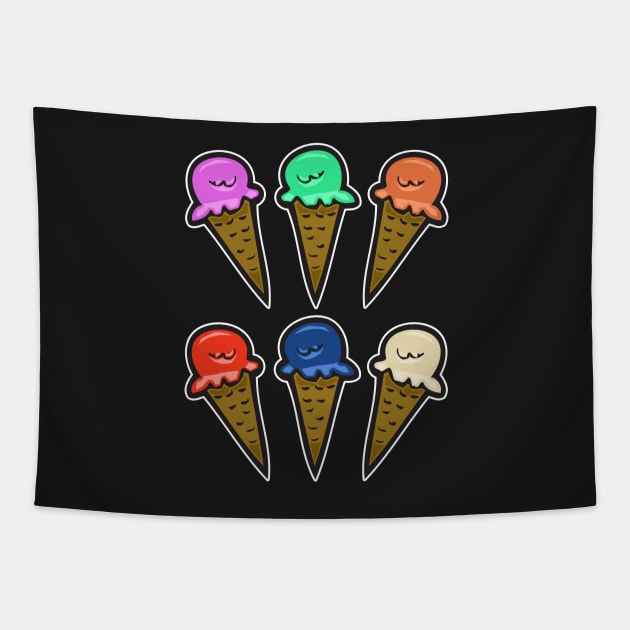 Ice Cream Cones #3 Tapestry by RockettGraph1cs